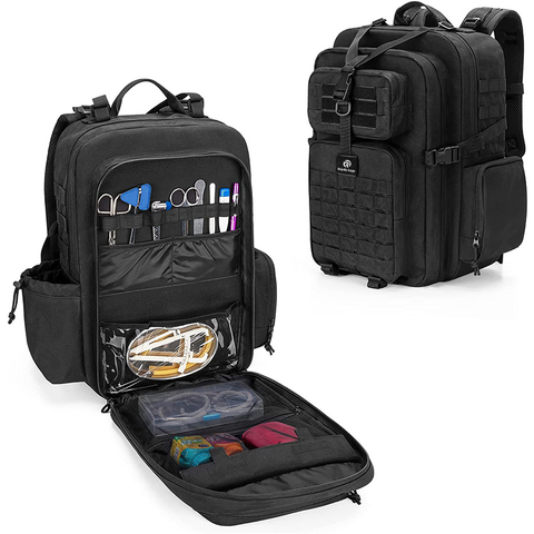 Medical Tactical Backpack Medical Supplies Bag First Aid Rucksack with Top Y-Strap for Hiking Trekking Hunting Camping