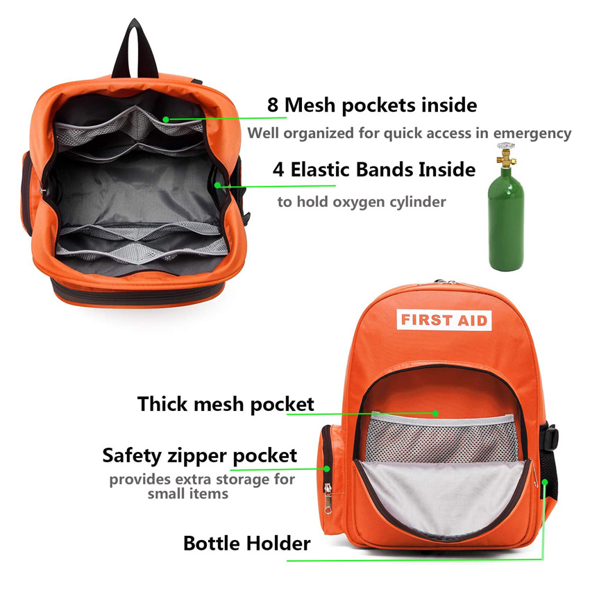 First Aid Bag Medical Backpack First Responder Trauma Treatment Hiking Travel Bag