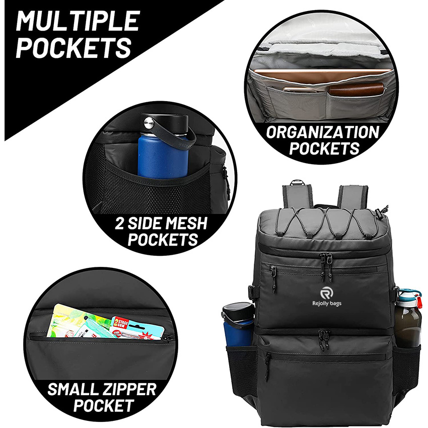 Cooler Insulated Waterproof Cooler Backpack Leakproof Lightweight with Cooler Compartment Soft Cooler for Work Beach Camping Hiking Picnics Cover Backpack