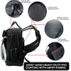 Heavy Duty Tool Bag Backpack Reinforced Bottom Waterproof PVC Coated Fabric Multiple Storage Compartments