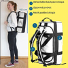 Durable Waterproof Duffle with Backpack Straps for Gym, Travel and Sports Bags
