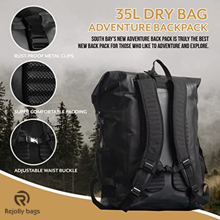 Outdoor Durable Waterproof Dry Backpack for Kayaking, Fishing, Boating, Skating Bag