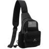 Military Style Tactical Sling Bag Military Shoulder Molle Chest Pack Shoulder Sling Backpack with USA Flag Patch Bag
