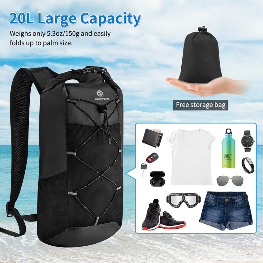 20L Collapsible Kayak Float Drybag Sack - Boat Water Proof Storage Pouch Pack Gear Set for Outdoor Beach Kayaking Camping Hiking Fishing Boating Rafting Bag