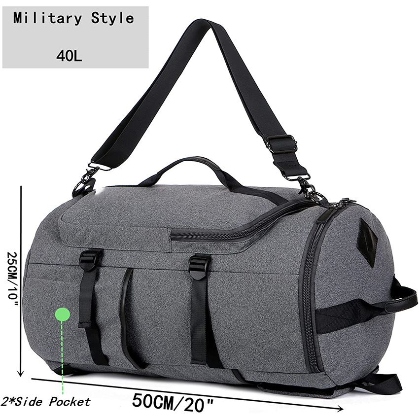 Waterproof Travel Sport Duffel Backpack Weekender Bag Hybrid Hiking Rucksack Laptop for College