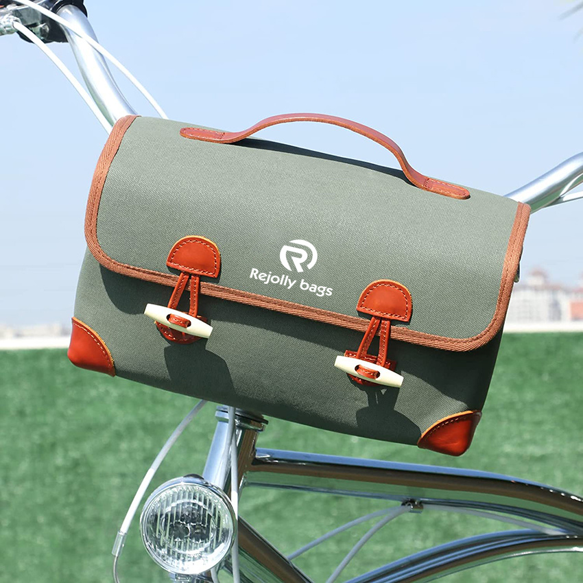 Canvas Bike Handlebar Bag Bicycle Rear Rack Pannier Girl Shoulder Messenger Handbag