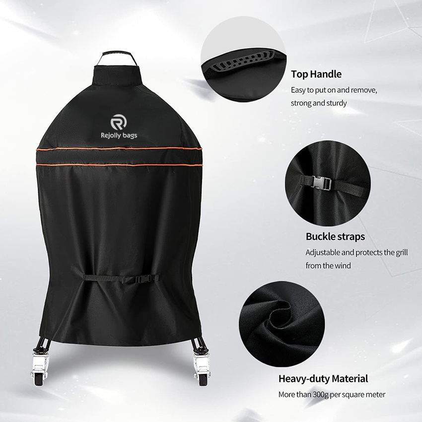 Heavy Duty Waterproof 600d Polyester Elastic Yarn Buckle Straps & Handles Easy to Clean Grill Cover