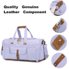 Overnight Duffel with Shoes Compartment for Women Men Canvas Weekend Carry on Travel Bag