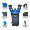 2-Liter Hydration Backpack with Water Bladder; for Backpacking, Hiking, Running, Cycling, and Climbing Hydration Backpack