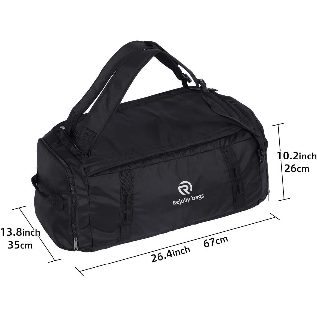 Travel Duffel Bag for Travelling Foldable Carryon with Shoes Compartment for Camping Touring Waterproof & Tear Resistant Weekender Tote Bag
