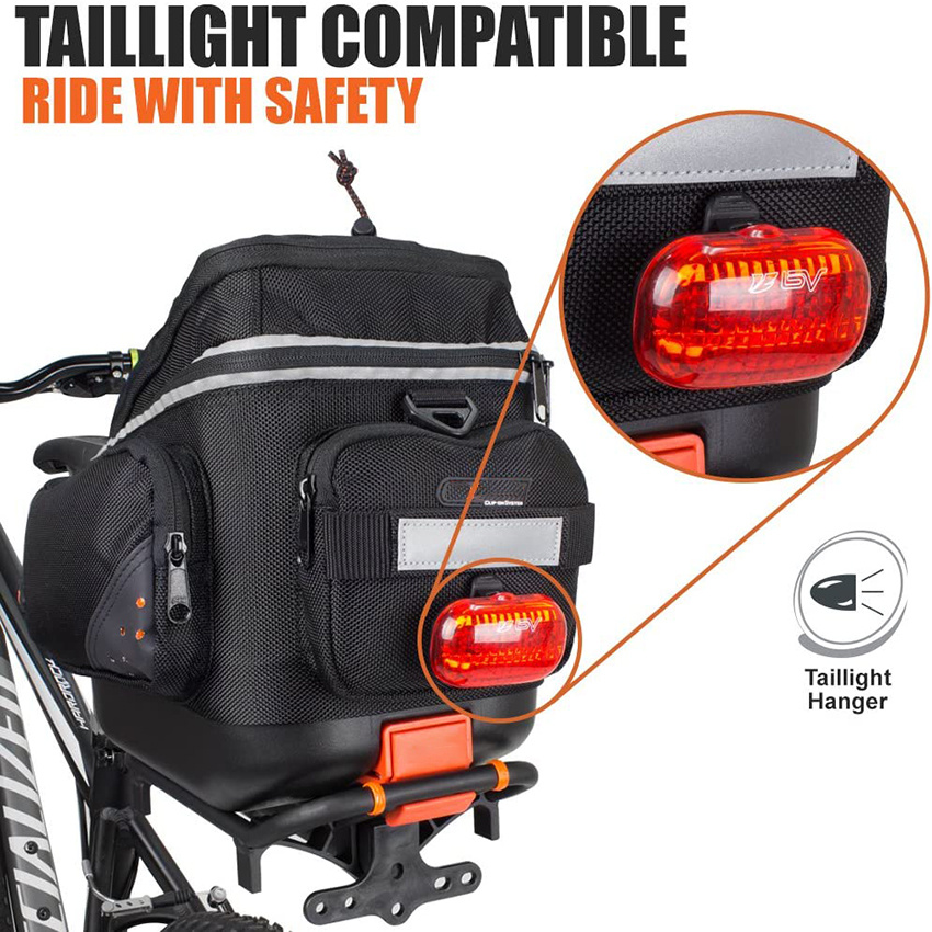 Quick-Release Mini Commuter Bike Trunk Bag Cycling Rear Seat Commuter Pack