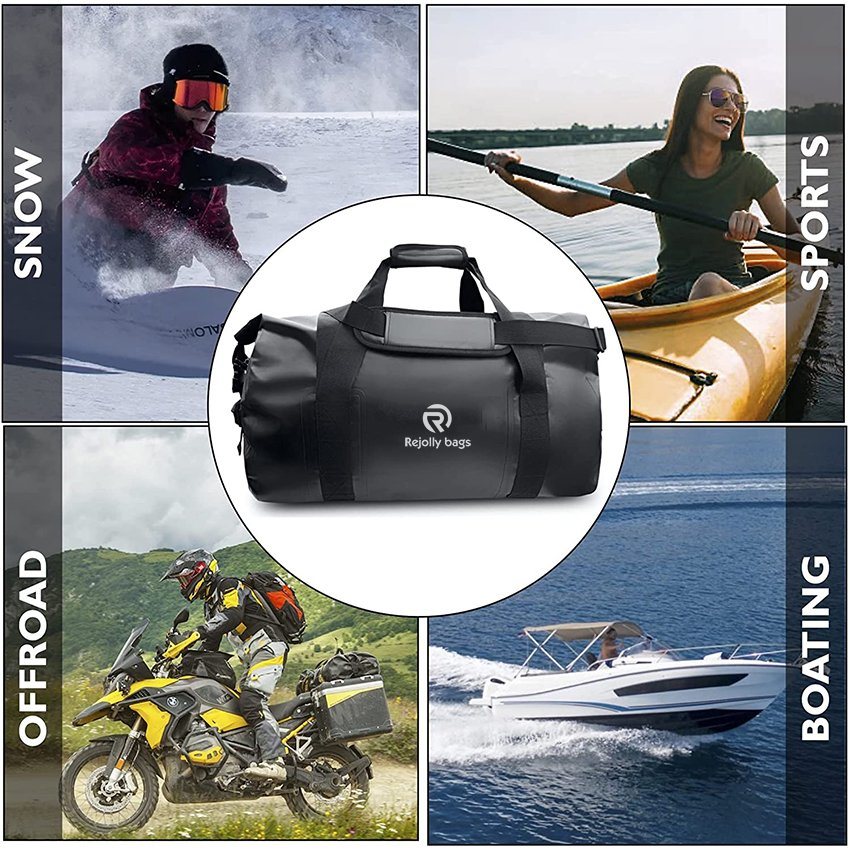 Welded Material Fully Waterproof - Durable Straps & Handle Dry Bag - D Rings to Secure Duffle - for Motorcycle Boating Fishing Dry Bag