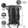 Dry Bag Waterproof Backpack with Phone Pocket 25L for Kayaking Camping Hiking Paddleboarding Boating Beach Sailing Floating Rolltop Lightweight