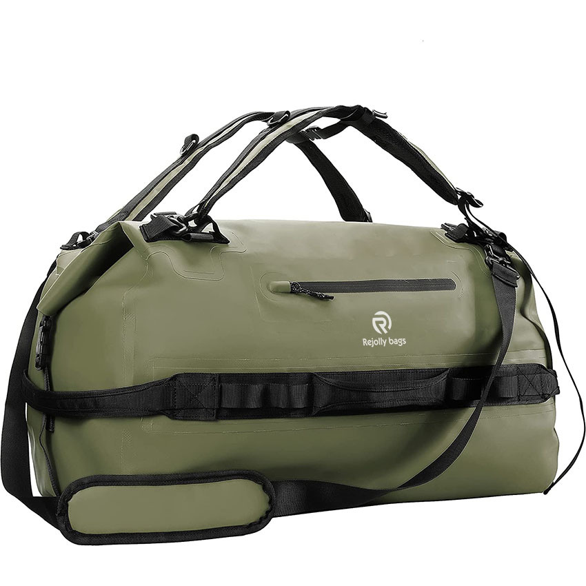 Dry Duffel Backpack Large Waterproof Dry Sack Heavy Duty Duffle Bag with Backpack Straps for Kayaking, Rafting, Boating, Travel Bag