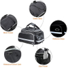 Bike Trunk Bag Extendable Large Capacity Saddle Pack Waterproof Bicycle Rear Rack Luggage Carrier Cycling