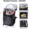 Cooler Insulated Leak Proof 30 Cans, 2 Insulated Comaprtments Thermal Bag, Portable Lightweight Beach Travel Camping Lunch Backpack