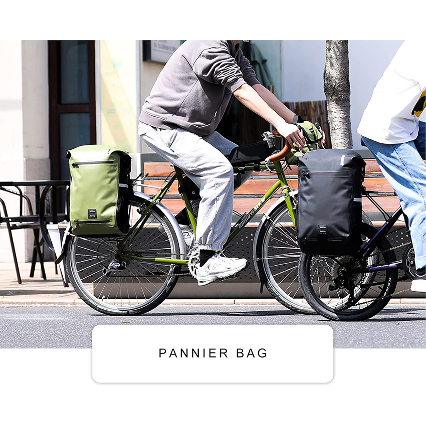 Bike Pannier Bag Backpack Multifunctional Bicycle Cycling Rear Seat Trunk Pack Helmet Cover