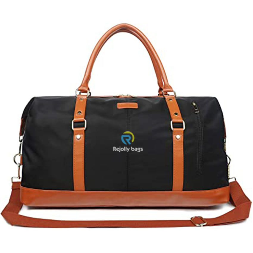 Ultra Large Size Smooth Nylon Leather Weekender Overnight Travel Carry on Bag