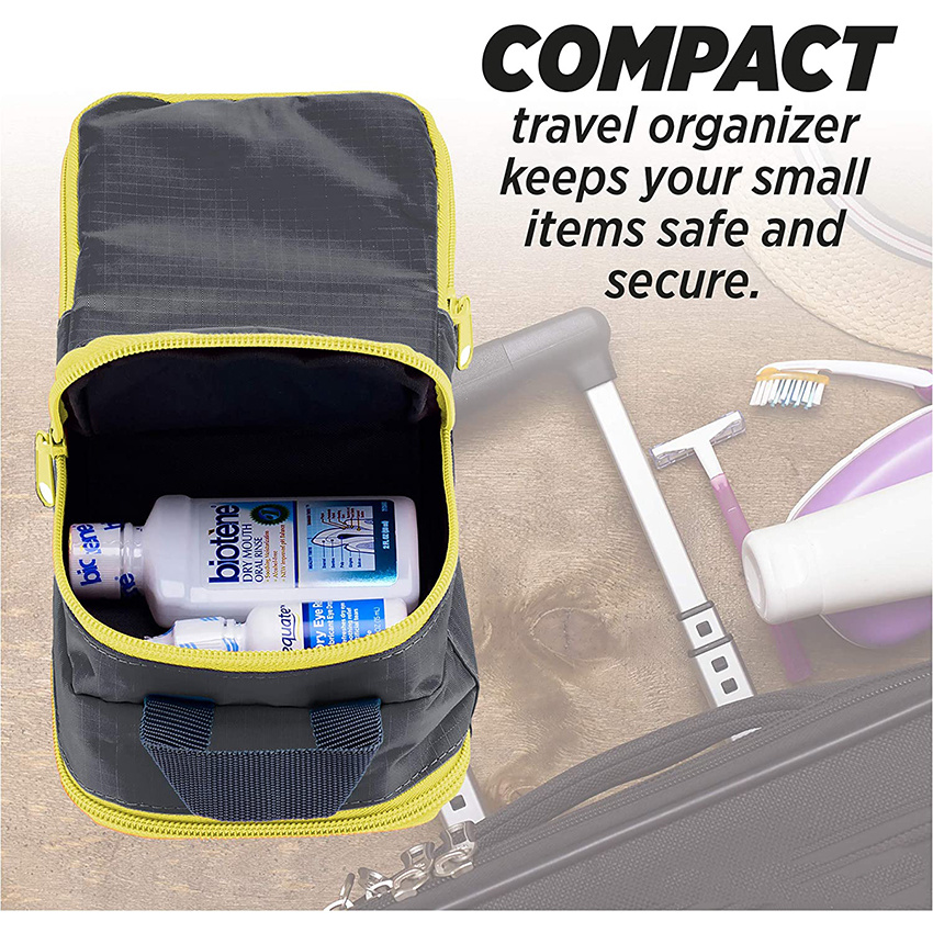 Travel Toiletry Bag for Makeup, Shaving Kit, Cosmetics, Electronics Case for Men, Women, Kids Toiletry Bag