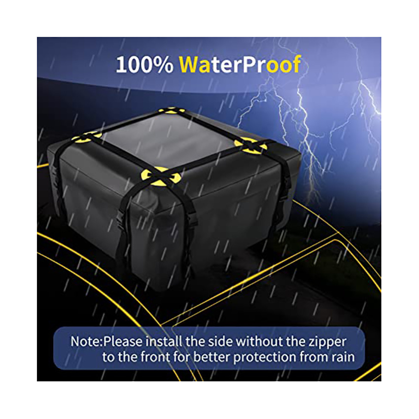 Car Roof Bag Waterproof Rooftop Cargo Carrier Pack with Anti-Slip Mat and 6 Heavy-Duty Straps Suitable for All Vehicle