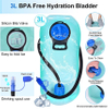 Insulated Hydration Backpack with 3L BPA Free Water Bladder, Lightweight Day Pack for Hiking, Running, Cycling Hydration Backpack