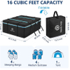 16 Cubic Feet Waterproof Rooftop Cargo Bag Luggage Storage Carrier for All Cars with/Without Rack, with Anti-Slip Mat, 8 Reinforced Straps, 8 Door Hooks Bag