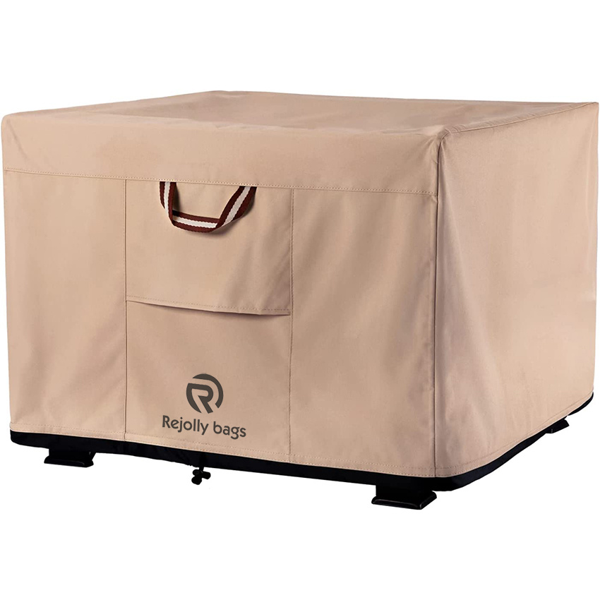 Square Fire Pit Covers Inch Heavy Duty 900d Strong Tear-Resistant and UV Resistant and Waterproof and Fading Resistant Material Polyester Firepit Grill Cover