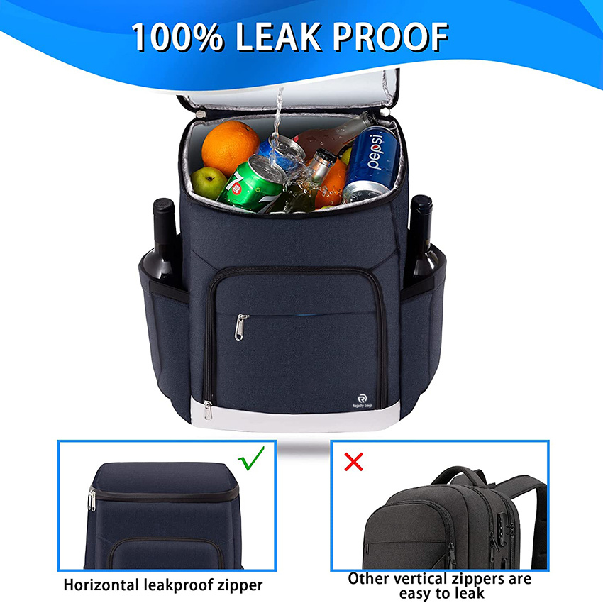 Cooler Backpack 30 Cans Insulated Waterproof for Hiking Camping Picnic Ice Packs Leakproof Bag