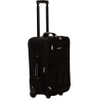 High Quality 2 Pieces Rockland Fashion Softside Black Upright Luggage Set