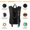 Hydration Backpack Pack From Recycled Polyester - 2L Bladder for Women Men Rave Hydration Backpack