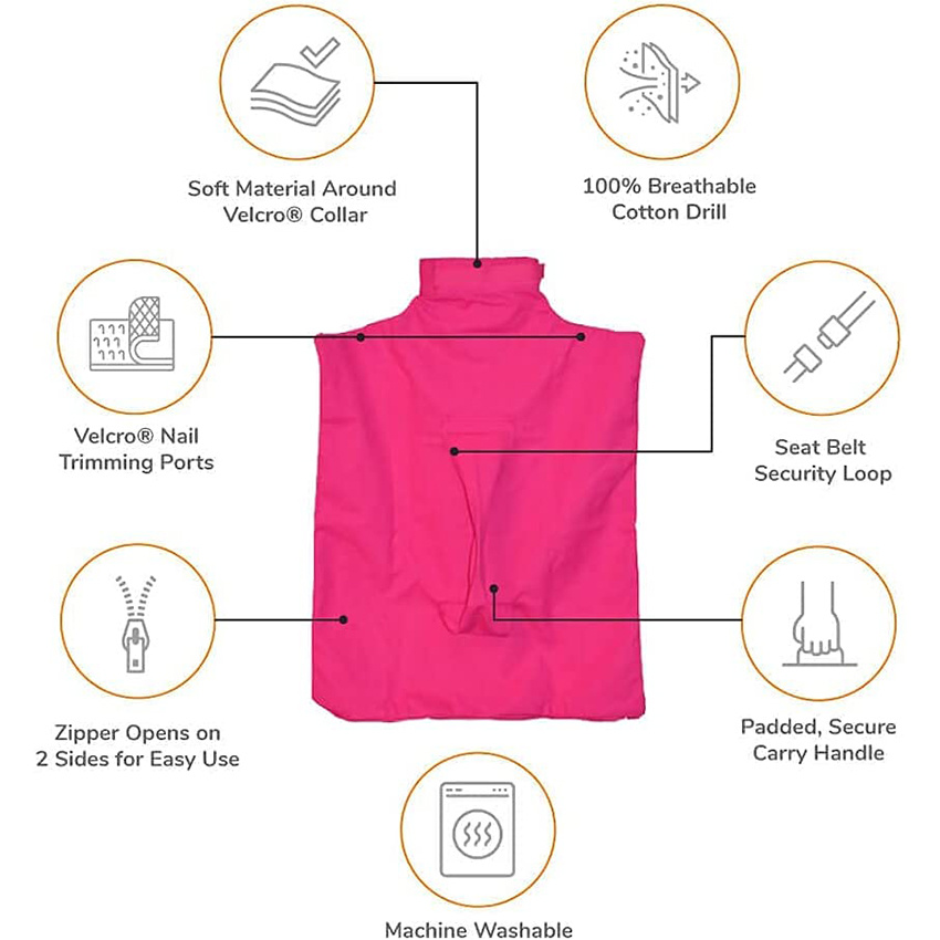 Cat in The Bag Cozy Comfort Carrier Small to Large 8 Color Options Cat Bag Pet Carrier for Grooming Vet Visits Medication Administration Dental