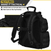 Military Style Backpack, Molle Tactical Range Bag for Shooting, Survival Camping, Hunting, Black Bag