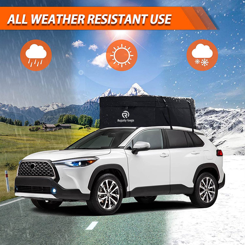 Rooftop Cargo Carrier 15 Cubic Feet Car Roof Bag Waterproof Roof Cargo Bag for All Cars (Side Rails/Cross Bars/with Rack) with Storage Bag