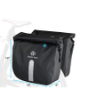Waterproof Double Pannier Bike Bags Big Capacity for Rear Bicycle Rack, Carrying Handle, Safety Reflective Strips Bicycle Bag