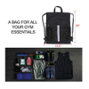 Drawstring Backpack Bag with Shoe Compartment String Cinch Sackpack for Unisex