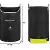 Hanging Laundry Hamper Bag X-Large Over The Door Hanging with 2 Hook Types Saving Space with Zipper for Bathroom Home Travel Dormitory Laundry Bag