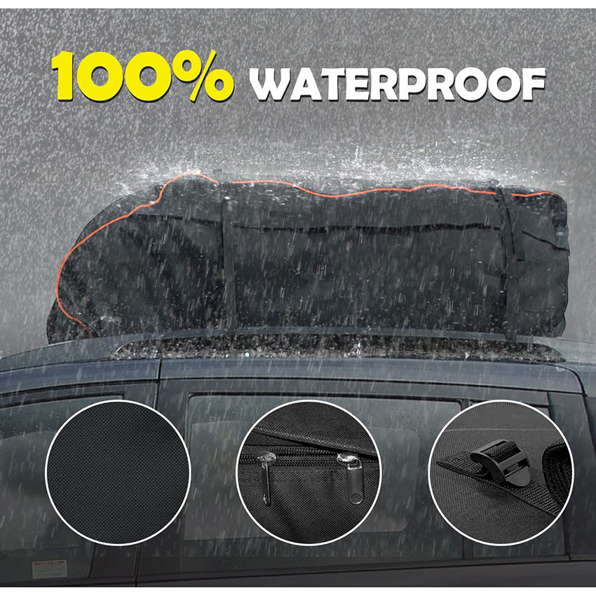 15 Cubic Rooftop Top Cargo Carrier Bag Waterproof for All Cars with/Without Rack, Includes 4 Reinforced Straps and Luggage Lock for All Vehicles Bag