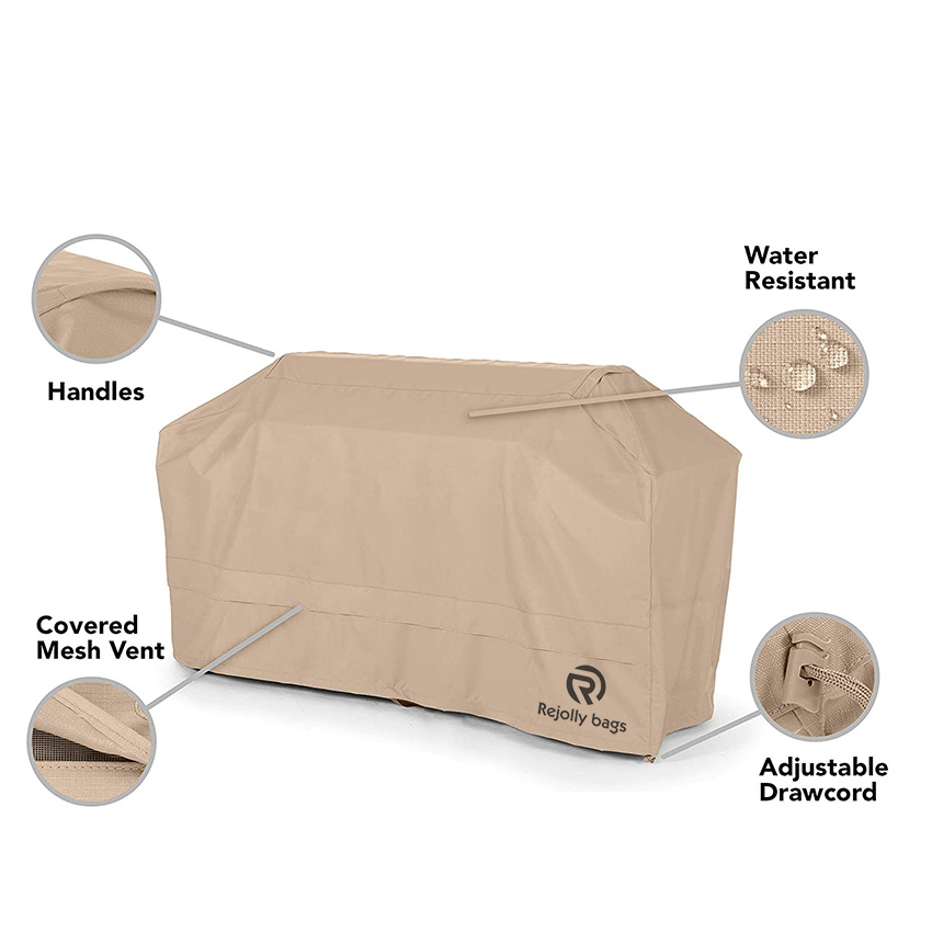 Island Grill Cover - Heavy-Duty Polyester, Weather Resistant, Mesh Vent, Grill and Heating Grill Bag