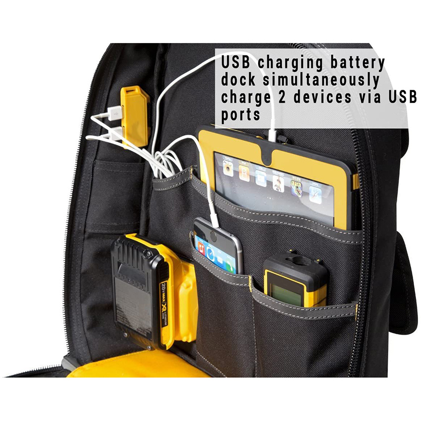 Reel Multifunctional Storage and Heavy Duty Large USB Charging Tool Backpack