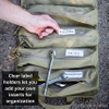 Shoulder Strap Tool Roll up Bag - 1000d Nylon Roll up Tool Bag Organizer - Heavy Duty Large Zippered Pouches & Label Holders Tool Roll Bags