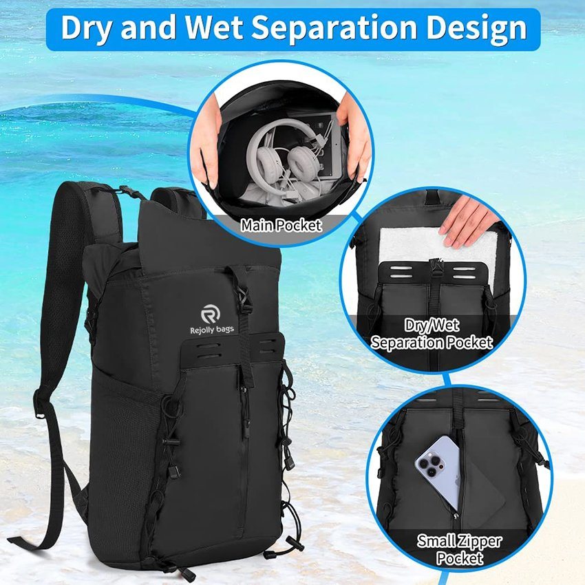 Lightweight Sack Drybag Water Proof Zipper Large Roll Top Drysack for Floating Boating Canoeing Camping Rafting Paddleboarding Swimming Fishing Marine Backpack