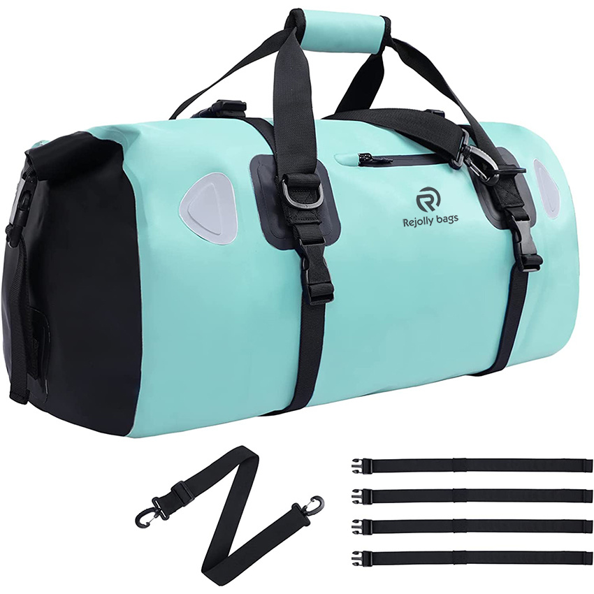 Motorcycle Roll-Top Waterproof Duffel Bag with Quick-Fixed Straps for Motorcycling, Bicycling, Boating, Kayaking Dry Bag