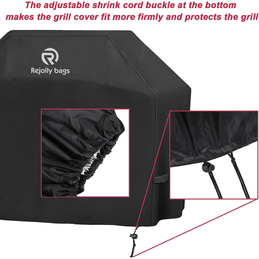 BBQ Cover 58 Inch, Double Layer Fabric, Waterproof, UV and Fade Resistant Gas Grill Cover