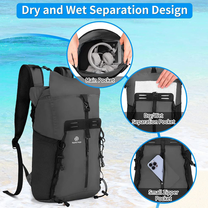 20 L Dry Bag Water Proof Zipper Large Roll Top Drysack for Floating Boating Canoeing Camping Rafting Paddleboarding Swimming Fishing Marine River Bag