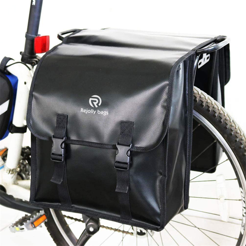 Bicycle Rear Seat Trunk Bag Outdoor Riding Bike Rack Pannier Bags with Adjustable Straps and Reflective Stripe for Mountain Cycling Bike Bag