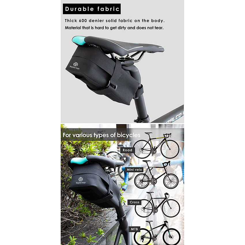 Bike Saddle Bag Rear Durable Waterproof Cycling with Reflector Road MTB Bike Bag