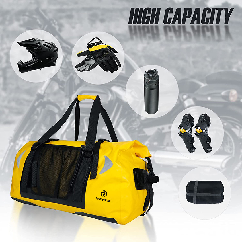 65L Waterproof Motorcycle Dry Bag with Buckle Shoulder Strap for Boating, Rafting, Fishing and Kayaking Bag