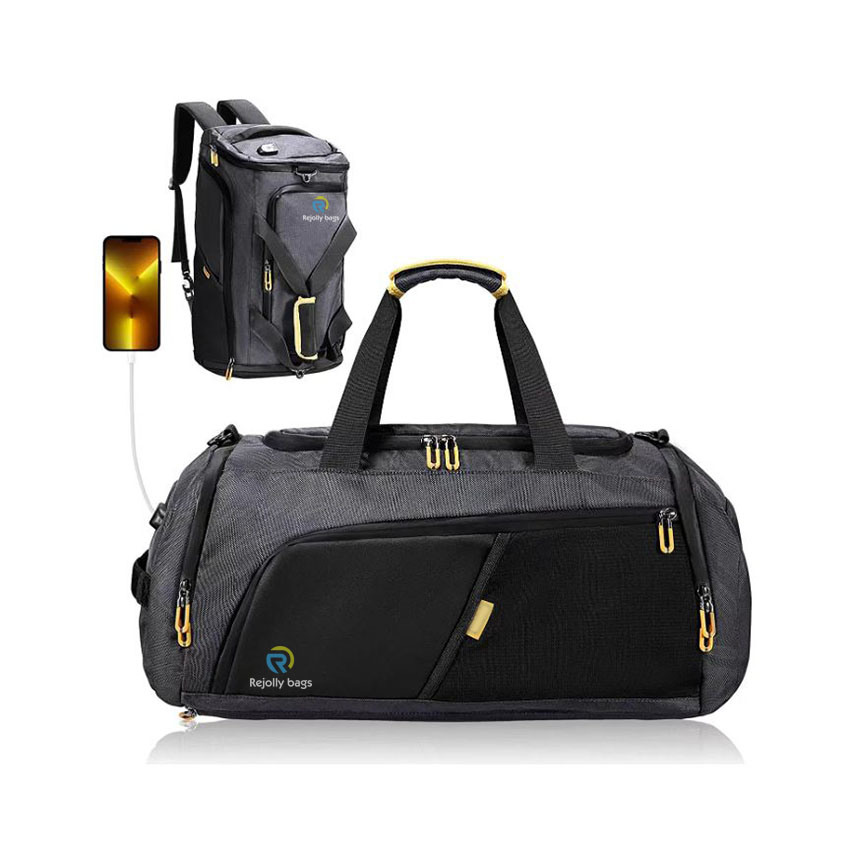 Gym Duffle Carry on Backpack with Shoe Compartment & Wet Pocket for Traveling Bag