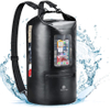 20L Dry Sack Waterproof Bag with Bottle Holder and Cell Phone Window Lightweight Dry Storage Bag