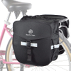 Double Pannier Bike Bags 36L Big Capacity for Rear Bicycle Rack Carrying Handle Safety Reflective Strips Bicycle Bag